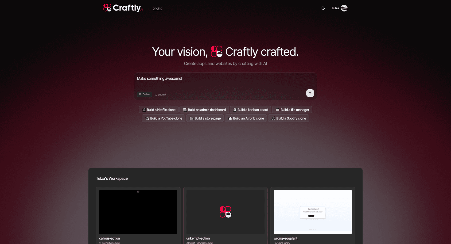 landing page